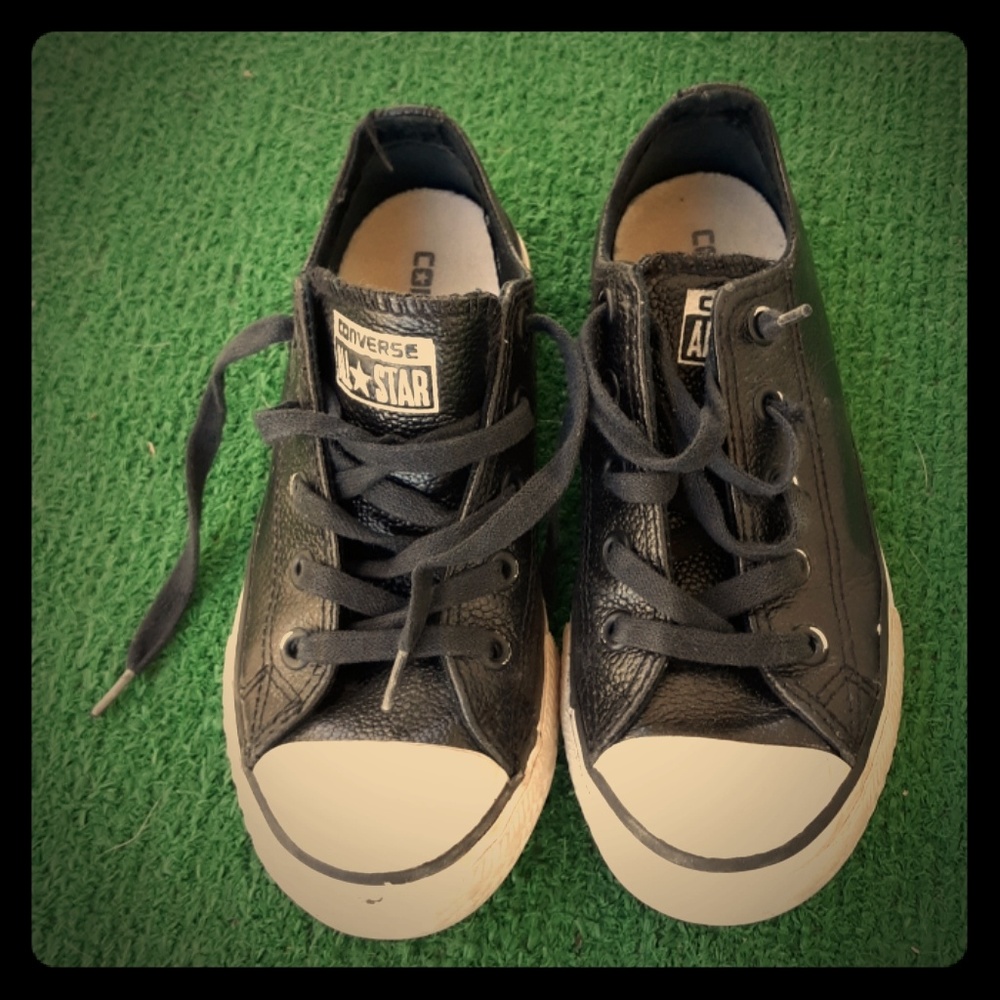 Black Leather Converse All Star.